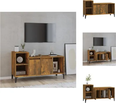 Produktbild von vidaXL TV-Schrank Räuchereiche 100x35x55 cm Holzwerkstoff -  TV-Möbel