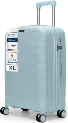 Produktbild von 4FLY Hartschalen Reisekoffer XL 75 cm (90L) mit TSA Schloss, 4 Doppelrollen und Teleskopgriff, Hellblau
