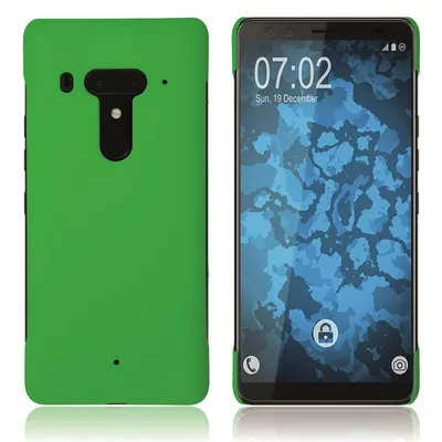 Produktbild von PhoneNatic Case kompatibel mit HTC U12+ - Hülle grün gummiert Hard-case Cover