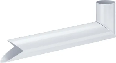 Produktbild von INEFA Wasserspeier Fallrohr, PVC DN50 / 50mm Weiß Übergangsstück Regenrohr, Dachrinnenzubehör, einfache Steckmontage,  Germany