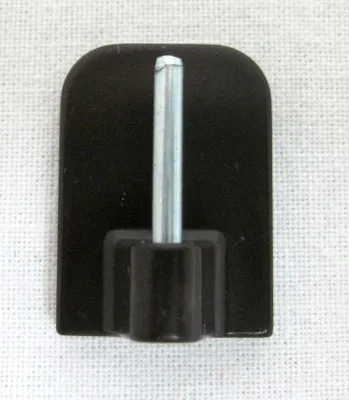 Produktbild von 4 Stück Selbstklebehaken klein Braun für Vitrage flach oval, ca.17 x 24 mm