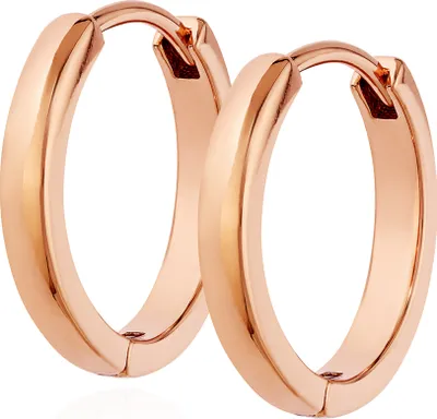 Produktbild von NKlaus Paar Klappcreolen 925 Silber Rose vergoldet hochglanz 15mm Creolen Ohrringe 11848