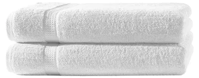Produktbild von 2er Set Frottee Handtücher Elegance 50x100 cm 100% Baumwolle 500 gsm Handtuch weiß