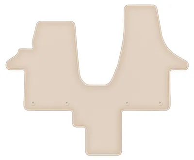 Produktbild von DURBAN Beige Velours-Fußmatten-Set für VW Transporter T5 Caravelle 2-Sitzer (2003-2015)