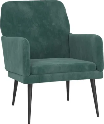 Immagine prodotto di vidaXL Poltrona verde scuro 62x79x79 cm in velluto