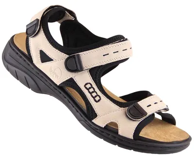Produktbild von Rieker - Damen Sandalen "6458260" PP3539 (38 EU) (Beige/Cremefarbe/Schwarz)