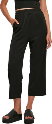 Produktbild von Urban Classics Ladies Straight Leg Rib Culotte schwarz - XXL
