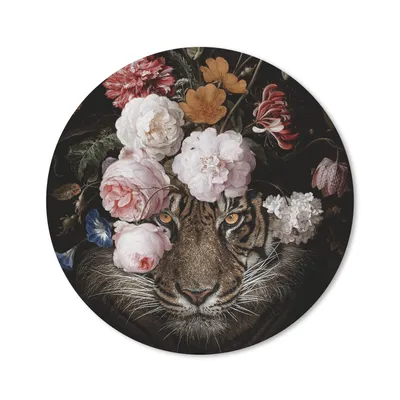 Produktbild von MuchoWow® Mauspad Mousepad Blumen - Jan Davidsz de Heem - Tiger - Gemälde - Stillleben - Alte Meister 20x20 cm - Mousepads - Maus Mat - Pad - Mausunterlage - Schreibtischmatte