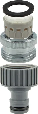 Produktbild von tecuro Aufnahme Adapter Übergangsstück M22 x 1 IG mit Strahlregler x 3/4 Zoll AG, Steckkupplung, MS hochglanzverchromt