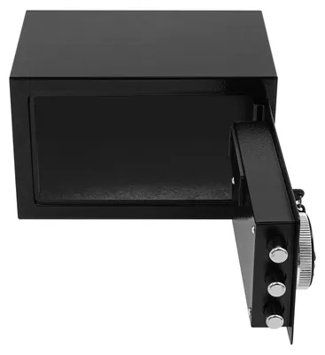 Image de Coffre-fort électronique - Clavier numérique - Acier laminé à froid - 31 × 20 × 20 cm - 2 clés - 4 piles AA - Noir