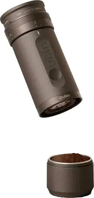 Zdjęcie produktu dla Outin OTCG-01-TB Przenośny młynek do kawy Fino Tundra Brown, Młynek, 25 g, Stal nierdzewna, Czarny, Aluminium, Plastik, Silikon, 690 g