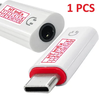 Produktbild von Weiß USB Typ C auf AUX 3,5mm Klinke Kopfhörer Adapter kompatibel mit iPhone 15 16 PRO MAX
