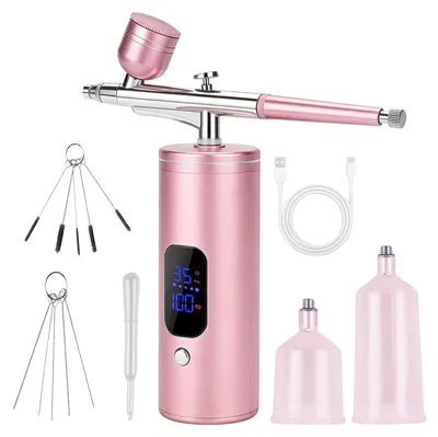 Airbrush-Set mit Kompressor, 38 psi, 0,3 mm Düse, 950 mAh, 500 g