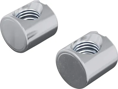 Produktbild von Zylindermuttern 2 pcs Silber M6 x 12 mm Metall
