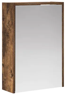 Produktbild von Eleganten-Stil Badezimmerspiegelschrank 1 PC,Modernes Design,Badmöbel,Badezimmer, Geräucherte Eiche 43x16x62.5 cm - Spiegelschränke - Möbel26