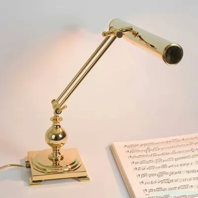 Produktbild von Bankerlampe 43 cm E14 Gold Messing Jugendstil Bankerleuchte Schreibtischlampe