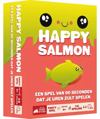 Produktbild von NL - Asmodee Kartenspiel Happy Salmon Partyspiel für Kinder und Erwachsene