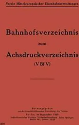 Immagine prodotto di Bahnhofsverzeichnis zum Achsdruckverzeichnis