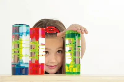 Image de EDUPLAY 120296 Piste de gouttes, plastique, 15 x 5 cm, multicolore, 3 pièces (1 set)