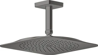 Image de AXOR Citterio C, pommeau de douche encastré 270/270, 1 jet, finition noir chrome poli