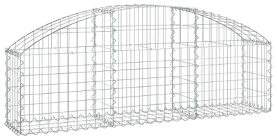 Produktbild von vidaXL Gabione mit Hochbogen 150x30x40/60 cm Verzinktes Eisen