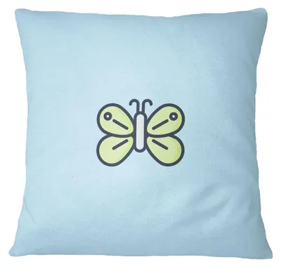 Dekorative Kissenhülle 45x45 cm Polyester lichtblau mit Reißverschluss