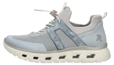 Imagen del producto de Zapatos de mujer Rieker, zapatos planos, zapatillas, color azul, para uso diario