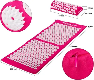 Zdjęcie produktu dla MOVIT Poduszka do akupresury z poduszką, 130 x 50 cm, różowa