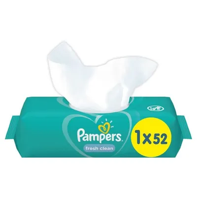 Obrázok produktu pre Pampers Fresh Clean 81688030, Mokr detsk utierky, Dermatologicky testovan, Hypoalergnne, Neutrlne pH