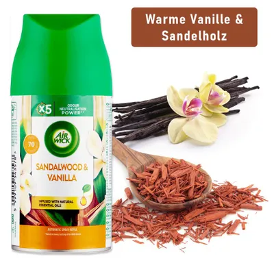 Image de Air Wick Freshmatic Vanille chaude & Bois de santal, 250 ml