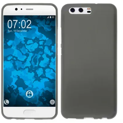 Produktbild von PhoneNatic Case kompatibel mit Huawei P10 Plus - grau Silikon Hülle matt Cover