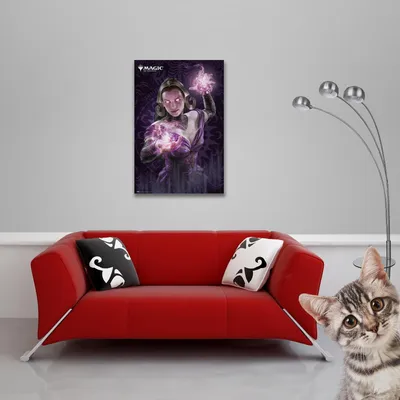 Produktbild von Magic the Gathering - Poster - Liliana + 2 St Posterleisten Alu 63 cm