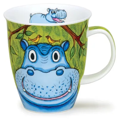 Porzellan-Tasse Fine Bone China Nilpferd 480 ml