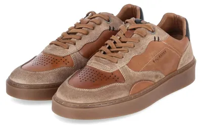 Productafbeelding van Bullboxer heren lage sneaker, bruin leer, maat: 46
