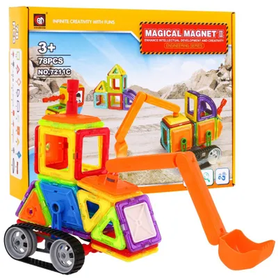 Zdjęcie produktu dla Nd28_11593_Zkl_7211C Klocki Magnetyczne Zestaw 78