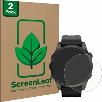 Produktbild von 2x ScreenLeaf Schutzfolie für Garmin Epix Pro (Gen 2) (42 mm) nachhaltiger Displayschutz Display Schutz Folie Klar Transparent