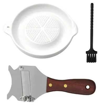 Obrázek produktu pro Keramický nástroj na strouhání zázvoru s kartáčkem