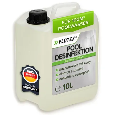 Produktbild von Flotex Pool Desinfektion 10L Poolreiniger Pooldesinfektion Wasser algizid