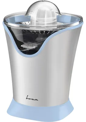 Obrázek produktu pro Odstředivka Fram FCP-R85BL, 85W, 2 kužely, filtr z nerezové oceli, kryt proti stříkání, protiskluzové nožičky, stříbrná/modrá