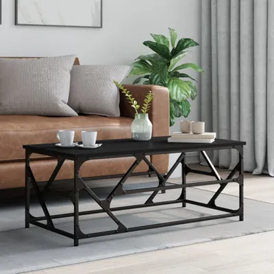 Produktbild von "Rabatt" Couchtisch modern - Wohnzimmertisch - Einfache Montage - Schwarz 100x50x40 cm Holzwerkstoff - Kaffeetisch CC22879