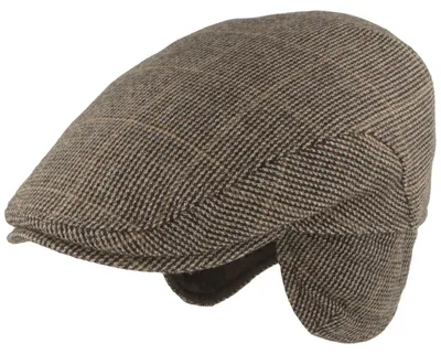 Produktbild von Gemusterte Schiebermütze mit Ohrenschutz von Hut-Breiter, schwarz, Gr. 63