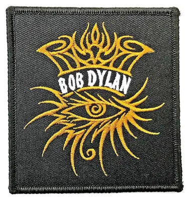 Obrázek produktu pro Bob Dylan - Nažehlovací nášivka "Eye Icon", tkaná látka RO7009 (jedna velikost) (černá/žlutá)