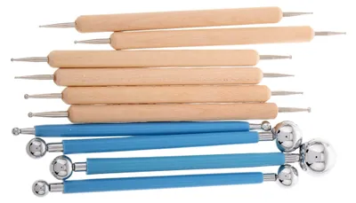 Produktbild von Tonschnitzwerkzeuge mit Gravierstift und Anreißwerkzeug für Töpferwaren