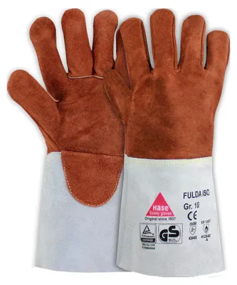Produktbild von Hase Fulda-Iso Schweißerhandschuh aus Sebatanspaltleder Größe 11 6 Stk