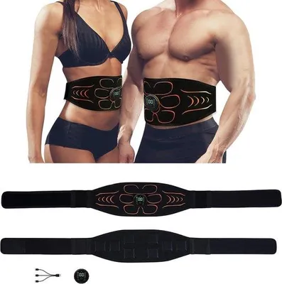 Produktbild von EMS Bauchmuskeltrainer, Trainingsgerät für die Bauchmuskulatur. 10 Modi und 30 Intensitätsstufen, LCD-Display, Muskelstimulation