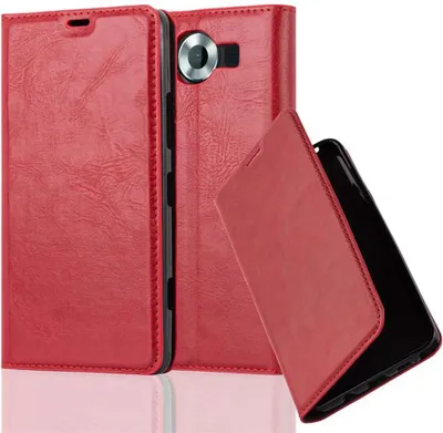 Obrázok produktu pre Cadorabo kryt pre Nokia Lumia 950 ochranný kryt v červenej farbe puzdro na mobilný telefón kryt magnetické zatváranie