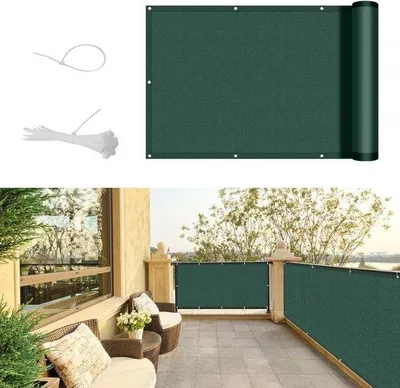 Productafbeelding van Balkonscherm voor privacy en bescherming - 100 x 500 cm - UV-bescherming, winddicht en waterdicht
