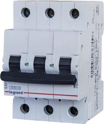 Zdjęcie produktu dla LEGRAND Wyłącznik Nadprądowy S 303 3P B 25A 6kA AC RX3 419171