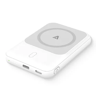 Produktbild von alkaya Thor MagSafe 5.000 mAh Powerbank Slim weiss (PB-40004)