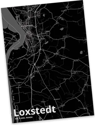 Produktbild von Mr. & Mrs. Panda Postkarte Loxstedt - Geschenk, Ansichtskarte, Stadt Dorf Karte Landkarte Map Stadtplan, Postkarten, bildkarte, Ansichtskarten, Grußkarte